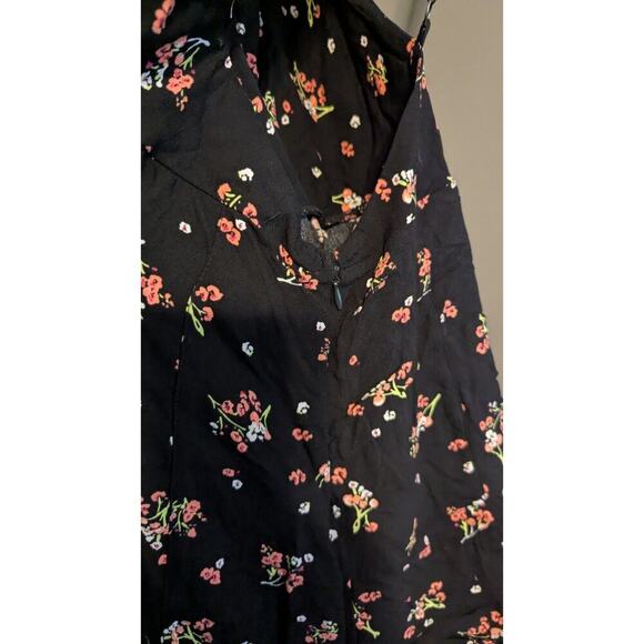 Free People Women's Tango At Night Romper Sleeveless Black Floral Print Size 4 H - Picture 6 of 7